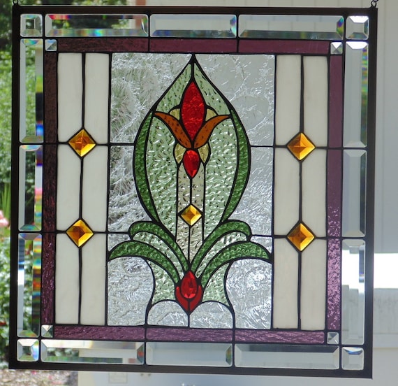 Stained Glass Window Hanging by StevesArtGlass on Etsy