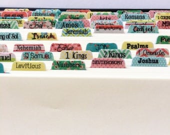 Bible Tabs - Bible Journaling Bible Tabs - Laminated Stickers - Cute Patterns BT112