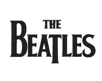 THE BEATLES Logo 3 sizes Solid Fill Machine Embroidery DESIGN No.. 570