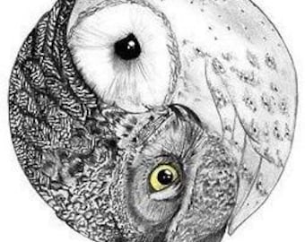 Owls love - Temporary tattoo