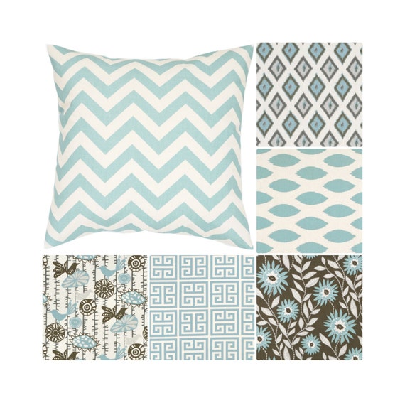 Light Blue Throw Cover.Mineral Blue Pillow.Blue Grey Toss