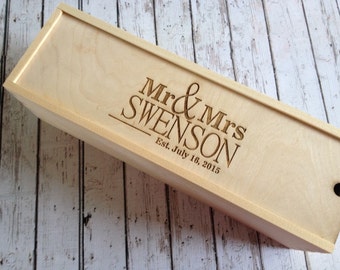 Personalized wine box, Custom Engraved wine box, personalized Wedding Gift, engraved gift, wine lover, wood wine box, wedding ceremony wine