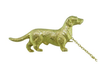 Dachshund Dog Brooch