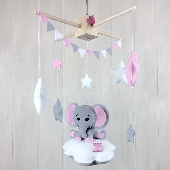 Elefant mobile Baby Mobiles Wolke mobile von littleHooters