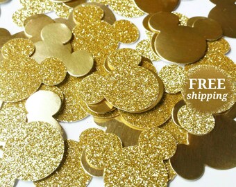 Mickey Mouse Confetti Mickey Mouse Wedding Confetti Gold Mickey Mouse Decor Mickey Mouse Theme Gold Mickey Mouse Wedding