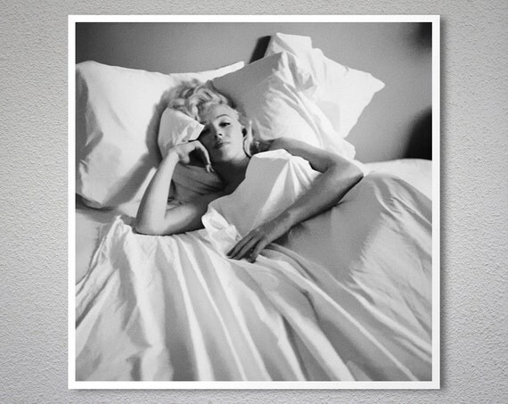 Marilyn Monroe Bed Vintage Celebrity Poster Poster