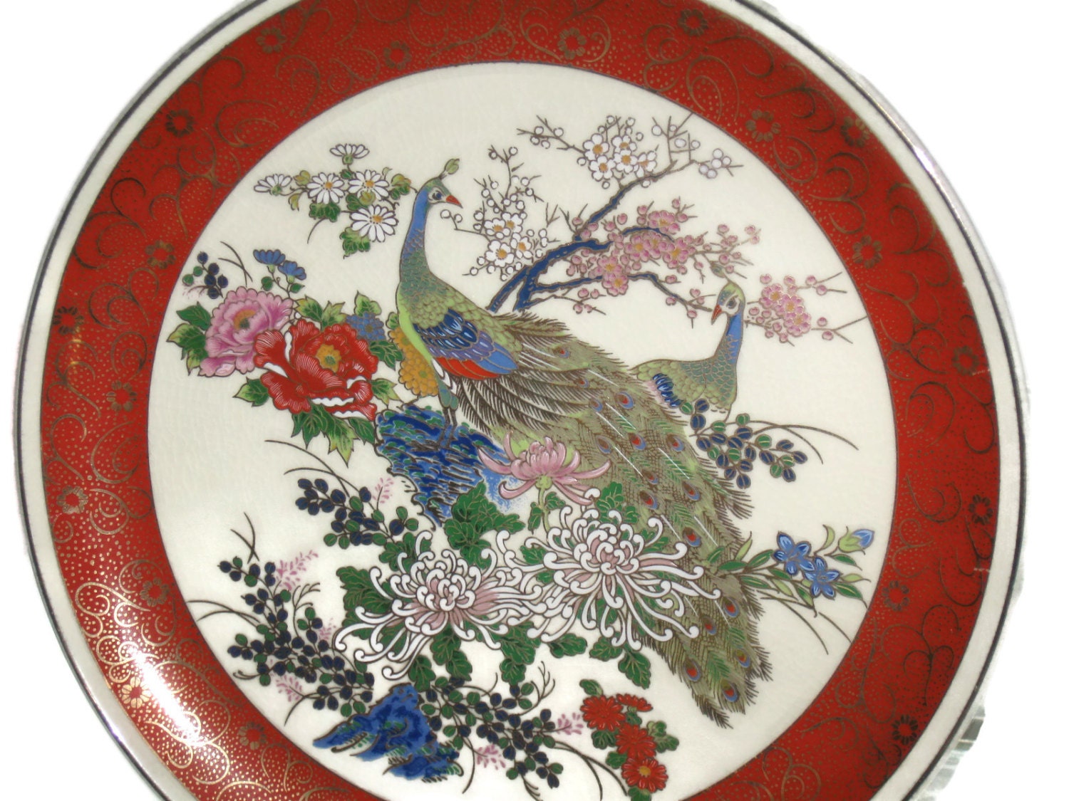 satsuma-plate-peacock-plate-vintage-japanese-japanese