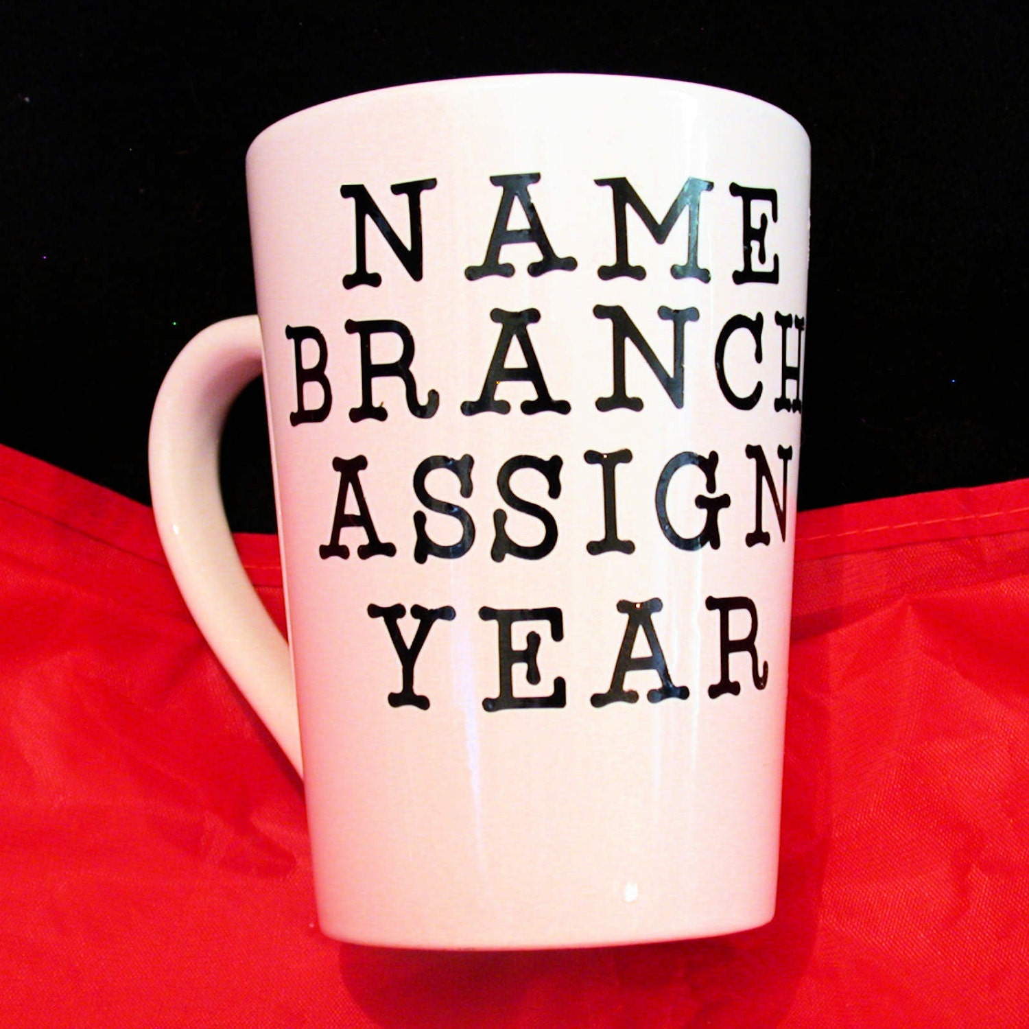 Great Coffee Cups Name Branch Assign Year by CoffeeBreakMugs
