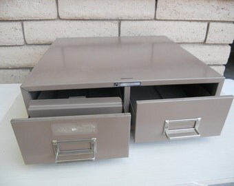 Vintage Industrial File Cabinet 2-Drawer Storage Steelmaster