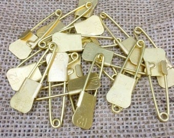 Vintage Military Brass Laundry Pins