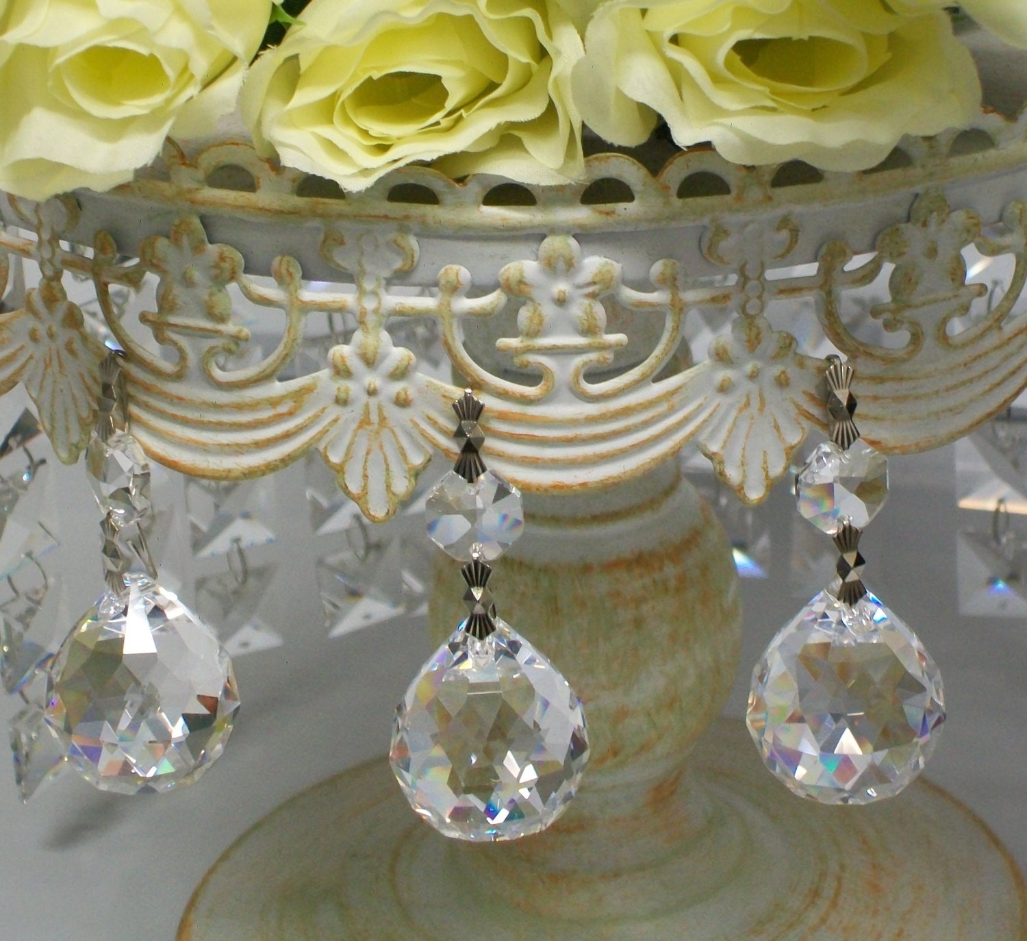 Set of 3 Hanging Crystal Ball Cake Decoration Chandelier