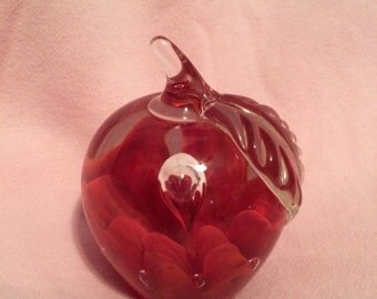Joe St. Clair Maude Apple Hand Blaown Glass Paperweight 1976
