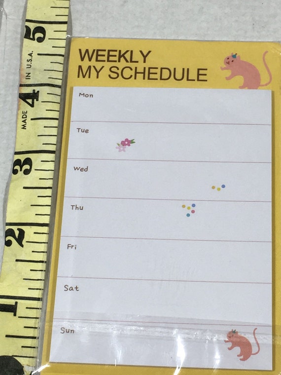 Check list schedule sticky notes planner paper by Thriftytogifty