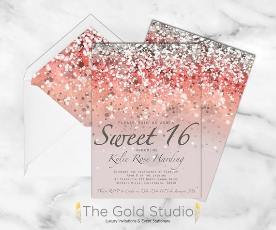 Printable Sweet 16 Invitations 2