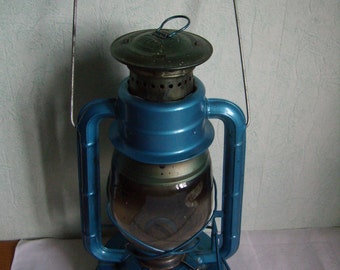 Dietz lantern, lamp blue storm, Vintage lantern, lantern kerosene Lantern metal, outdoor lamp, camping