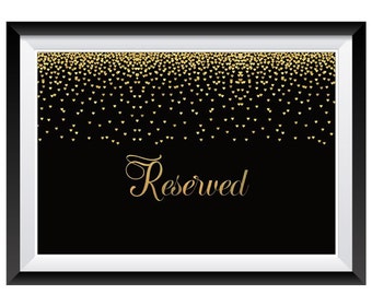 1qty Reserved Sign- Wedding Reserved Sign- Reserved Table Sign- Reserved Chair Sign- Reserved Seating- Reserved Signs for Wedding Event Sign