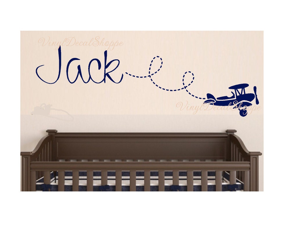 Airplane Wall Decal Baby Boy Nursery Baby Shower Gift Wall