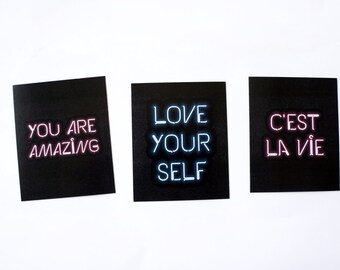Blackout Neon Sign Magnet • Refrigerator magnet, fridge magnet, cute magnet, decorative magnet, motivational quotes • wedding favors