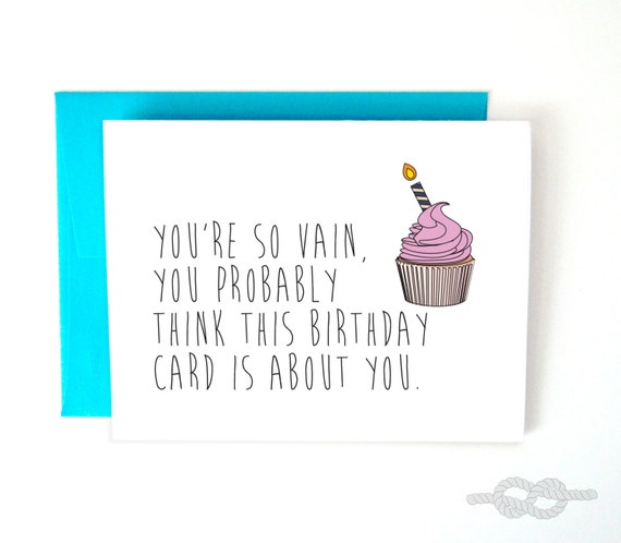 Funny Birthday Card Funny Greeting Card Birthday by KnottyCards