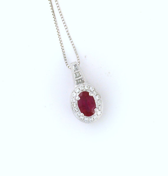 Glamorous Half Carat Fine Ruby in 18k gold, .20tcw Diamond accents -Layaway - See item details for more info