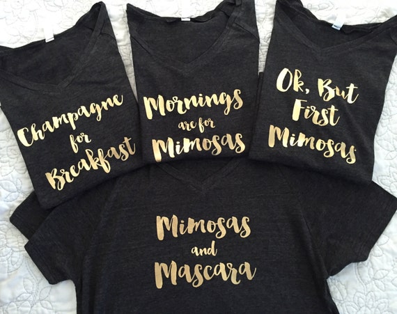 Mimosas and Marscara Loose V-neck T-shirt