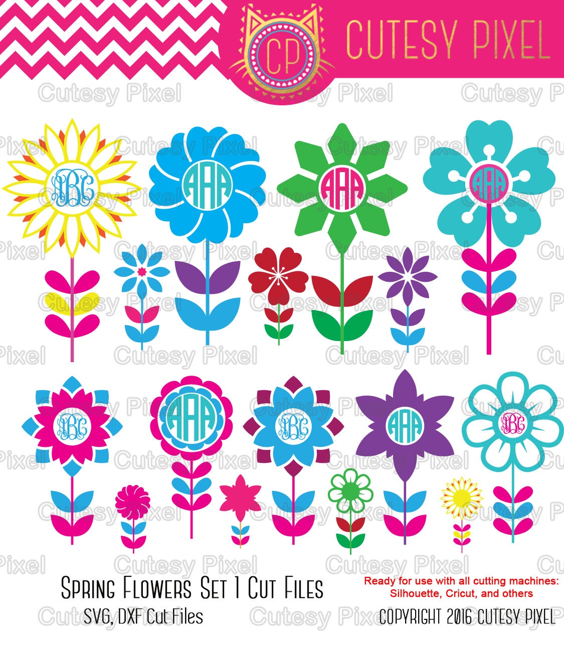 Download Spring Flowers Frames Svg cutting file flowers SVG DXF