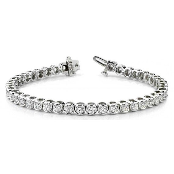 2 Carat Diamond Bezel Tennis Bracelet Mother's Day Gift