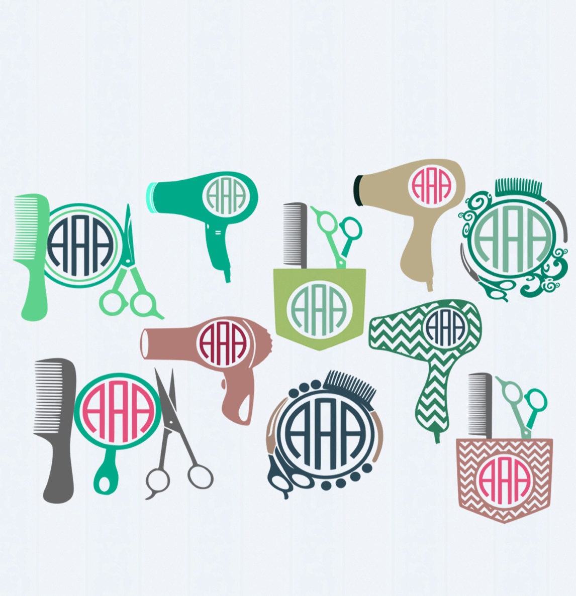 Hairdresser Hair dresser svg, Salon svg,Monogram Frames ...