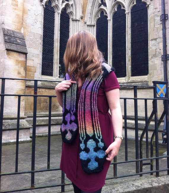 Knitting Pattern Stained Glass Window Shawl and by OfCatsandWren