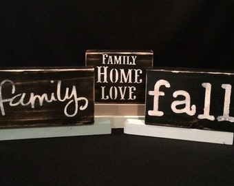 Wooden Block,Word Block,Word Signs,Word Art Wood,Sayings,Word Print,Letter Art,Quotes,Fall,Family,
