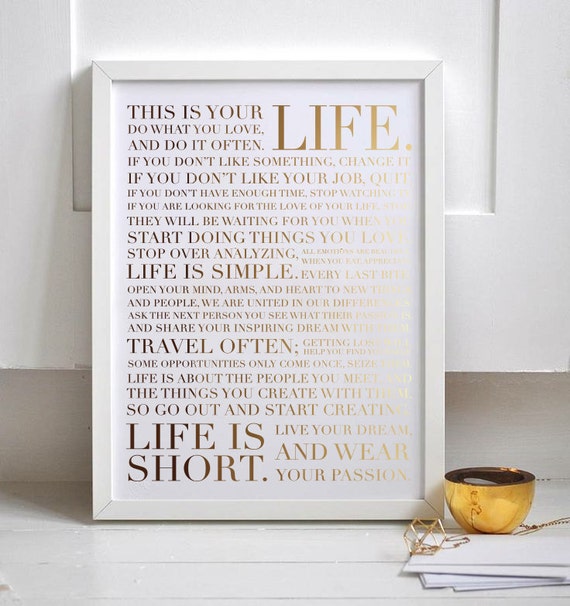 Life Manifesto Poster This Is Your Life Manifesto By Lovelyposters