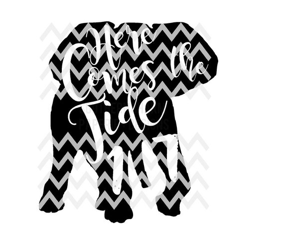 Download Here Comes the Tide Alabama Inspired SVG Cut File for Bama