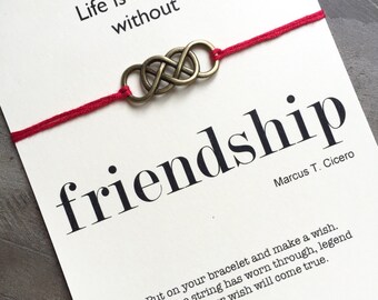 Friendship bracelets, Wish bracelet, Friendship, bff bracelets, Gift for best friend, Wishing Bracelet, Infinity bracelet, A25.