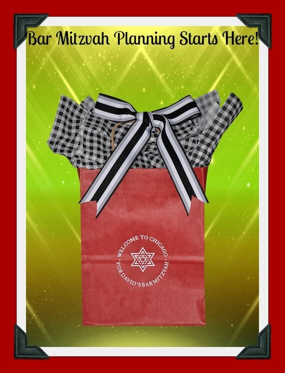 Items similar to 25+ Bar Bat Mitzvah Bags Personalized Guest