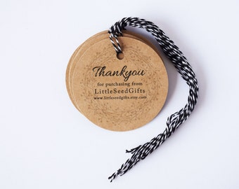 Round Kraft Gift Tags - Wedding Tags / Made with Love Tags / Product Tags - 25 / 50 / 100 / 150 / 200 / 250 packs