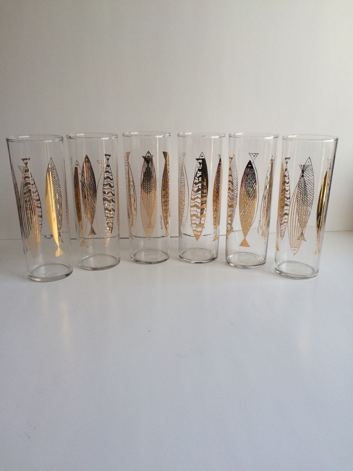 Vintage Fred Press Atomic Fish Glasses by Walnutgrovemerc on Etsy