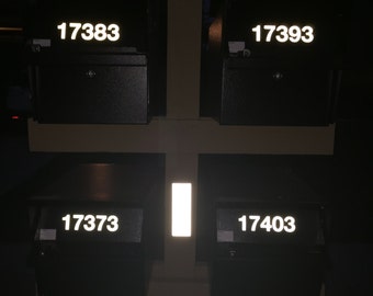 Custom Reflective Mailbox Number Decals (2 Pack)