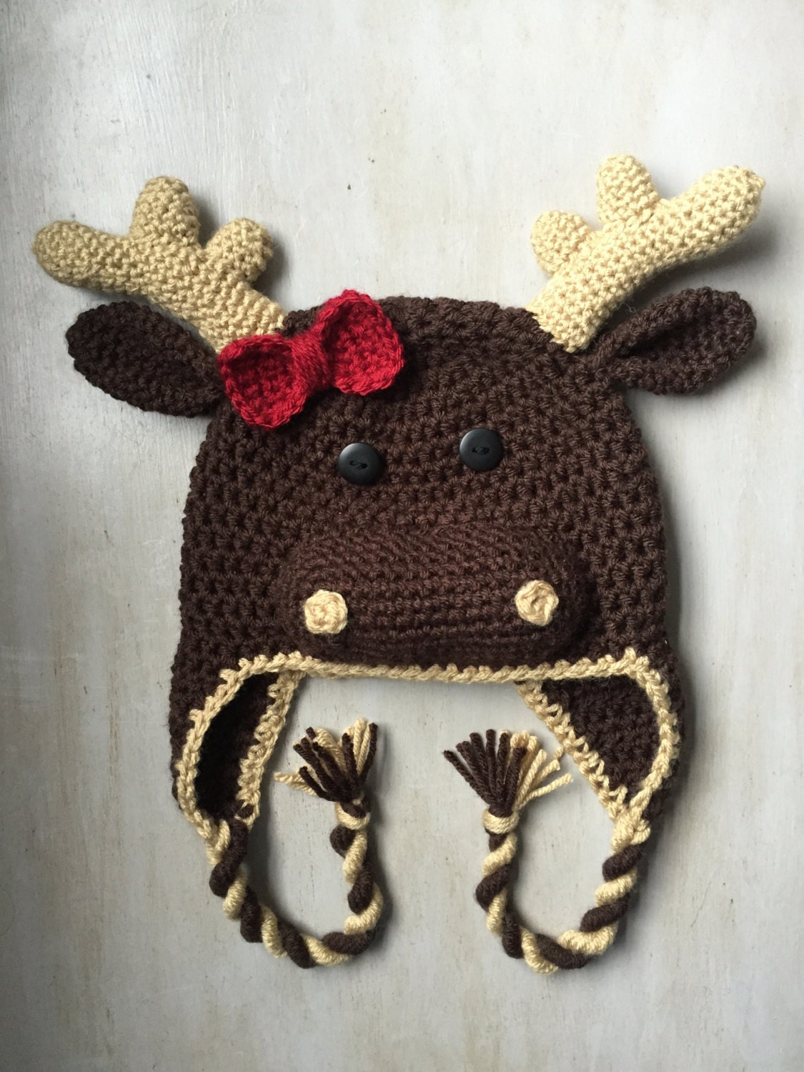 Baby Moose Hat Christmas Moose Hat Newborn by AshleyAlbertDesigns