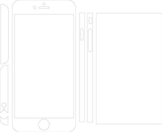 Iphone 6 Plus Skin template for cutting or machining Digital