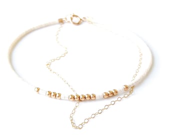 seed bead bracelet gold chain bracelet tiny delicate bracelet ombre Bracelet Layering Gold bracelet