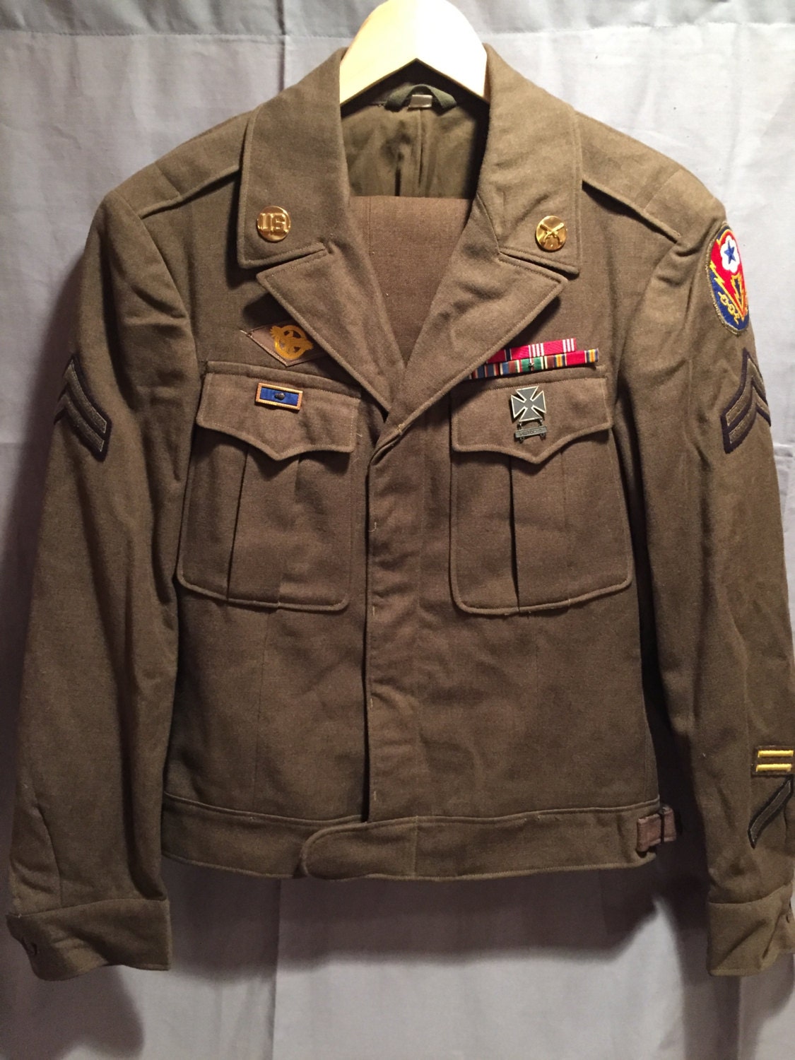 WW2 U.S Army E.T.O MP Corporal Ike Jacket W/Pants