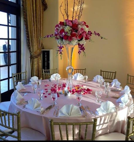 blush tablecloth Blush lamour satin tablecloth table