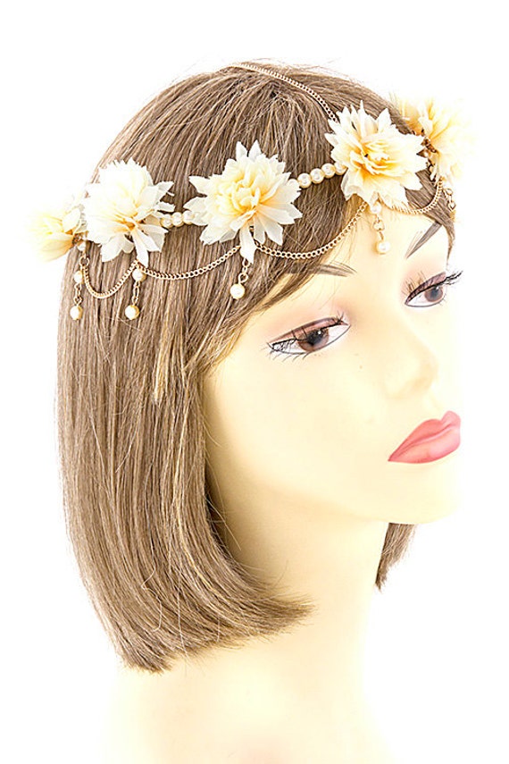 Flower head chain head chain Flower crown flower headband