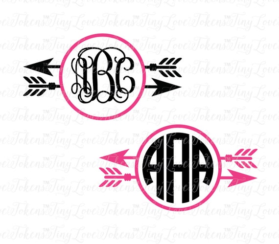 Download Feather Arrow Monogram Design for Silhouette and other craft