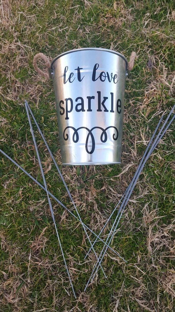 Wedding Sparkler Bucket by on Etsy