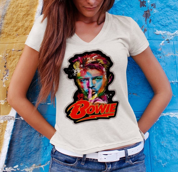 David Bowie Women T-shirt David Bowie Women V by nelyshops64