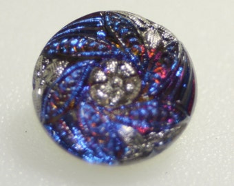 Czech Glass Button, Vintage Style, Small, 18mm