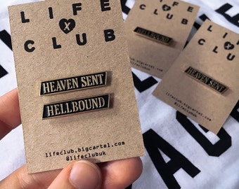 HEAVEN SENT & HELLBOUND Enamel Pins -Life Club- enamel pins, lapel pin, pin, pins, hat pin, pin badge, accessories, badges, punk