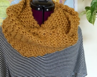 Hand Knit Chunky Infinity Scarf | Handmade infinity scarf | knit eternity scarf