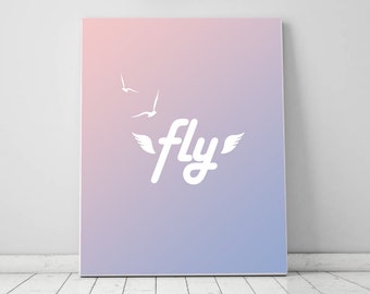 2ea - Got7 - Fly - Flight Log -Wall Art- Kpop - Pantone - Home Decor -Serenity- Rose Quartz- Mark JB Jackson Junior BamBam Youngjae Yugyeom